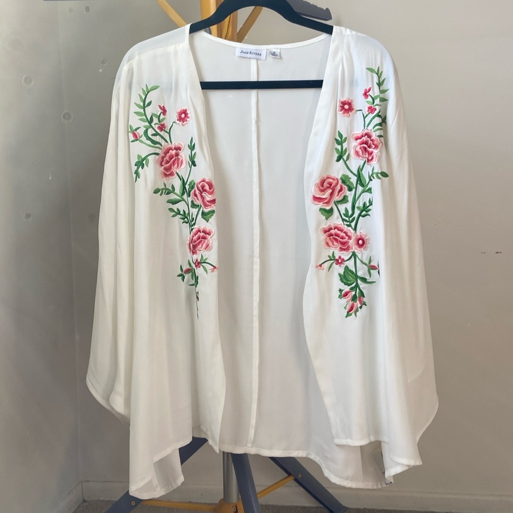 👚 Joan Rivers Embroidered Shrug